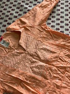 Peach colour kurta