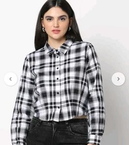 Cropped Plaid Shirt