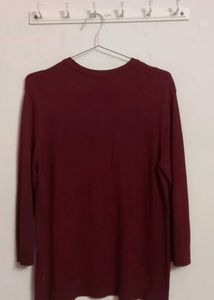 Burgundy Long Sleeve Top
