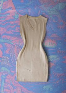 Super Stretchy Deep V Cut Bodycon Dress