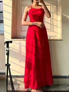 Elegant Red Maxi Dress