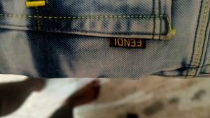 Fendi Light Wash Denim Jeans