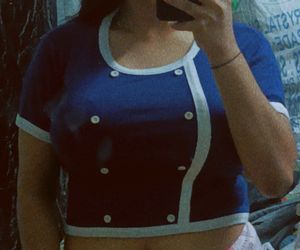 Navy Blue Crop Top