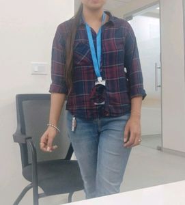 Check Print Shirt Short Length
