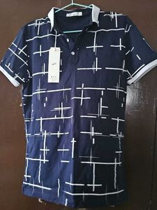 Stylish Patterned Polo Shirt (UNUSED) FITS 35-36