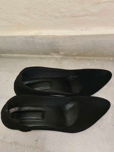 Black Block Heel Pumps