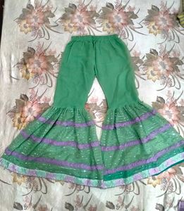 Lavender And Light Green Sharara Set