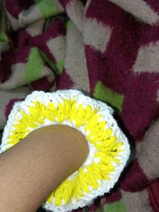 Yellow &amp; White Scrunchie