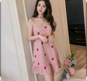 beautiful strawberry printed night
