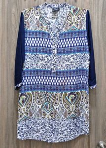 Paisley Print Tunic Top