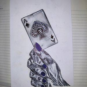 Ace Sketch On Canvas Paper