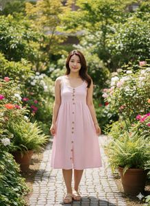 Pink Striped Sundress