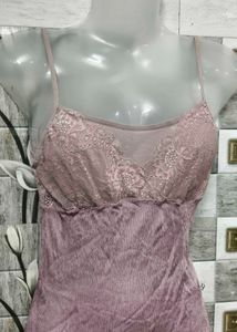 Lace Trim Cami Slip Dress