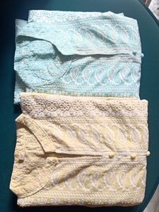 🆕 Chikenkari Kurtis Embroidery Combo