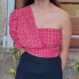 One Shoulder Crop Top