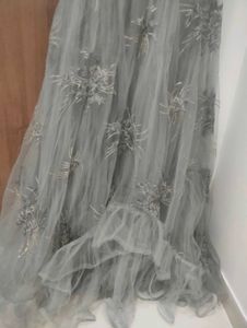 Elegant Grey Evening Gown