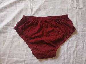 Maroon Colour Fancy Panty Stripped