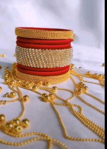 Red & Gold Bangle Set
