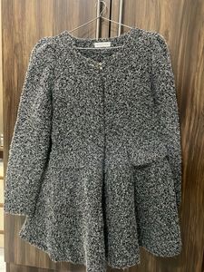 Textured Peplum Cardigan