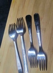 Set of Four Stainless Steel Forks
