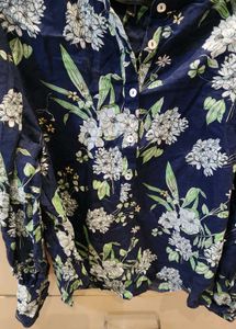 Vero Moda Floral Print Blue Top