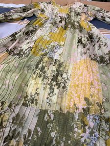 A Green Long Maxi Dress