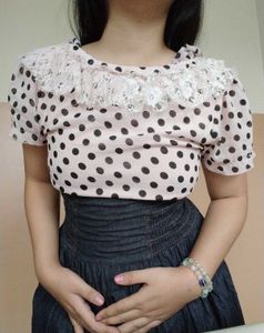 Retro Polka Dot Lace Dress