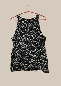 Chic Polka Dot Halter Neck Tank Top