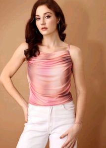 Pink Draped Top