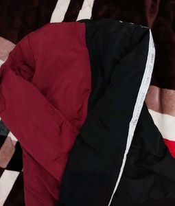 Y2k Zip Front Colour Block Bomber Jacket