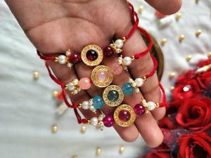 Beautiful Stone Rakhis (Single Pc Price)