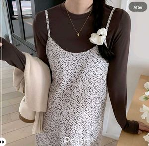 New With Tag Korean Midi Camisole Dress