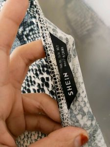 Snakeskin Print One Shoulder Top