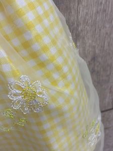 Yellow Gingham Flower Girl Dress