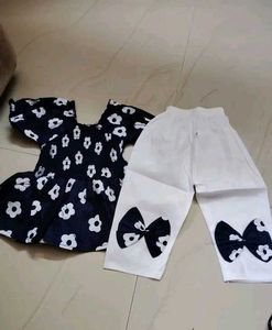 Cute Girls' Top and Pant Set