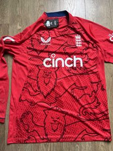 England Cricket Jersey - Red, Long Sleeve