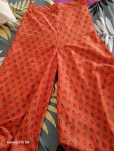 Wishful (W for Woman) Orange Printed Palazzo