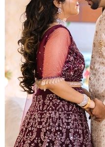 Heavy Designer Bridal Lehanga With Stones &amp; Beads