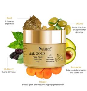 24K Gold Brightening &amp; Glowing Face Pack