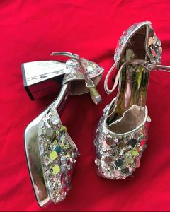 Sparkly Silver Heels