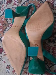 Zara Green Heels