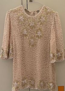 Scala Beaded Pure Silk relaxed fit top