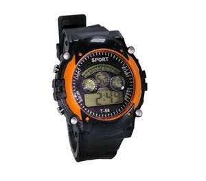 Sport Digital Watch - Black/Orange