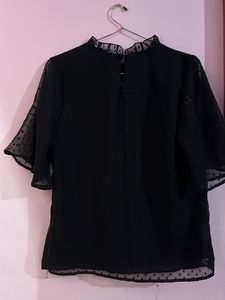Harps Black Party Wear /casual Top