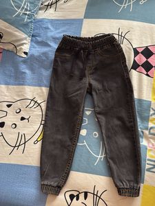 Kids Gray Denim Joggers