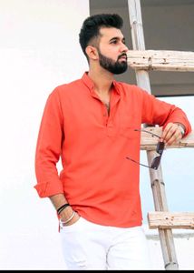 Orange Short Kurta