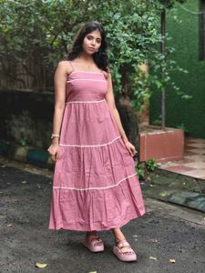 Pink Tiered Maxi Dress