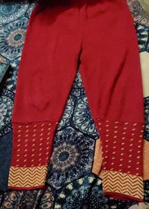 Red &amp; Gold Ethnic Kurta Set