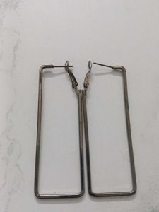 Statement Rectangle Hoop Earrings