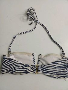 H&amp;M  Zebra Print Bikini Top